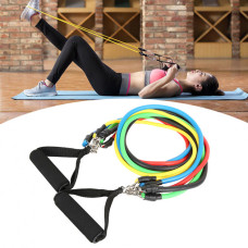 Набір трубчастих експандерів для фітнесу та вправ 11в1 Ares Active Resistance Bands Set 151139