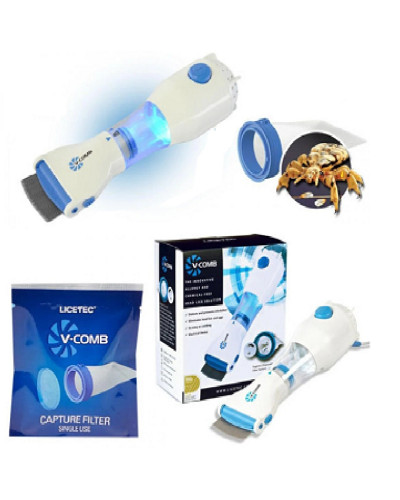 Розчіска електрична для видалення вошей і блох V-Comb Licetec 152573