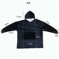 Толстовка-плед з капюшоном двостороння Huggle Hoodie Темно-синій 152685