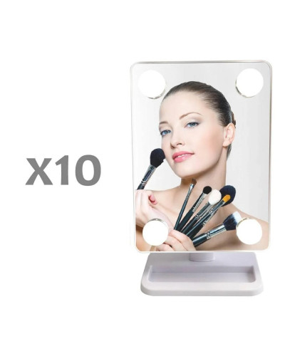Дзеркало з підсвіткою для макіяжу Cosmetiс Mirror 360 обертання Ангел 152821