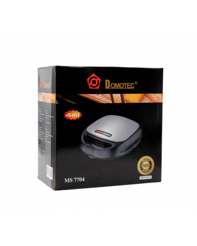 Сендвичниця, бутербродниця, вафельниця, орішниця, гриль Domotec MS 7704 4в1 153998