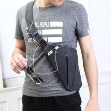 Сумка мессенджер через плечо Cross Body чорна 154038