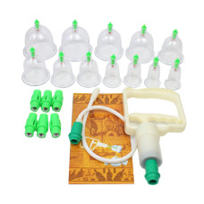 Масажні вакуумні банки 12 шт з насосом-вакууматором Kangling Vacuum Apparatus 154057