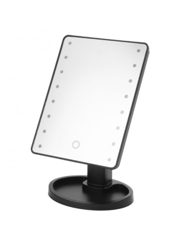Дзеркало з підсвіткою для макіяжу Led mirror чорне 154143