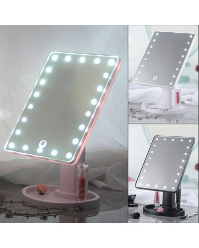 Дзеркало з підсвіткою для макіяжу Led mirror рожеве 154144