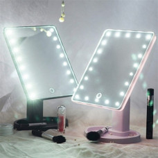 Дзеркало з підсвіткою для макіяжу Led mirror рожеве 154144