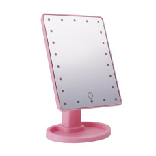 Дзеркало з підсвіткою для макіяжу Led mirror рожеве 154144