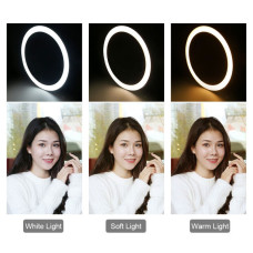 Кільцева світлодіодна LED лампа для блогера, селфі фотографа, візажиста D 26 см RING 154161