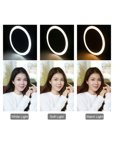 Кільцева світлодіодна LED лампа для блогера, селфі фотографа, візажиста D 26 см RING 154161