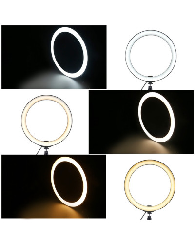 Кільцева світлодіодна LED лампа для блогера, селфі фотографа, візажиста D 26 см RING 154161