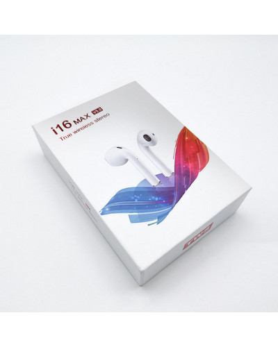 Бездротові Bluetooth навушники в кейсі TWS i16 MAX Stereo Білий 154375