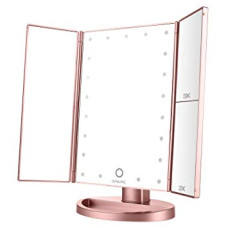 Дзеркало квадратне з підсвічуванням з жалюзі Led Mirror рожеве 154455