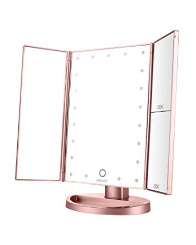 Дзеркало квадратне з підсвічуванням з жалюзі Led Mirror рожеве 154455