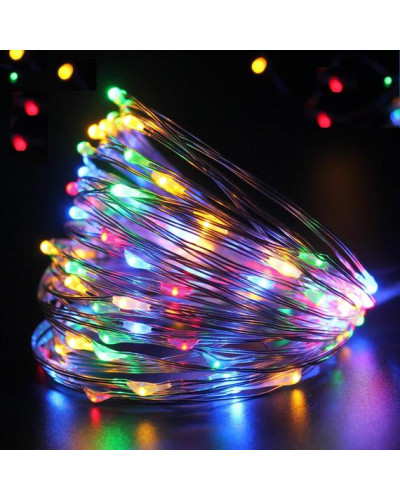 Гірлянда мідна провідна 100 LED з підсвічуванням (ЧП) USB (СП) RGB (RD-7112)154548