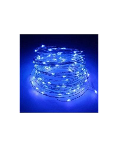 Гірлянда мідна провідникова 100LED 10м (контрол.220V) (СП) Синя (RD-7107) 154550