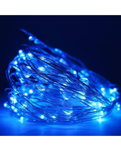 Гірлянда мідна провідникова 100LED 10м (контрол.220V) (СП) Синя (RD-7107) 154550