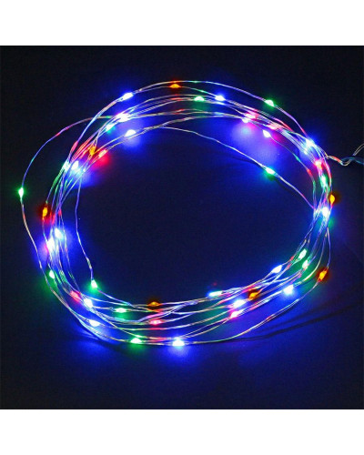 Гірлянда мідна провідна 100LED 10м БП 5В 220V RGB (RD-7244) 154559