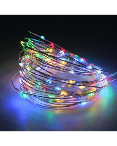 Гірлянда мідна провідна 100LED 10м БП 5В 220V RGB (RD-7244) 154559