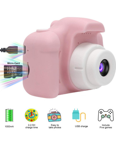 Цифровий дитячий фотоапарат Baby Camera Х-200 Рожевий 169511