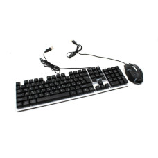 Клавіатура проводова з підсвіткою LED і мишка LED KEYBOARD M 416 170498