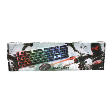 Клавіатура проводова з підсвіткою LED і мишка LED KEYBOARD M 416 170498