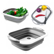Дошка-миска розрізна складна силіконова універсальна Kitchen Craft 171878