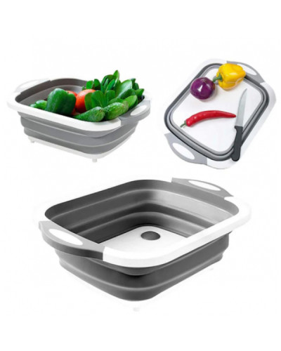 Дошка-миска розрізна складна силіконова універсальна Kitchen Craft 171878