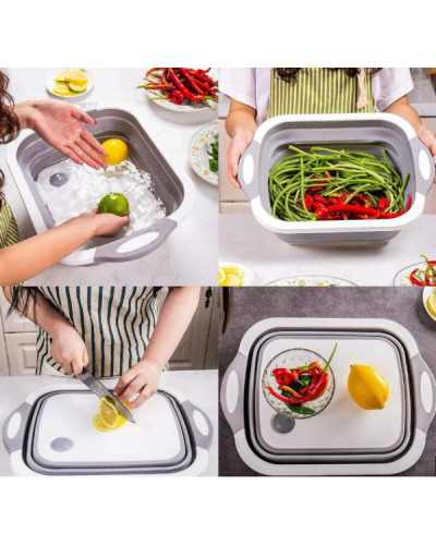 Дошка-миска розрізна складна силіконова універсальна Kitchen Craft 171878