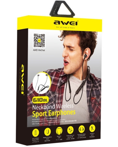 Навушники вакуумні з мікрофоном MDR G10BL BT AWEI 177890
