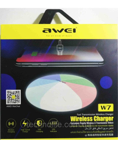 Бездротове зарядне пристрій 10W 7 КОЛЬОРІВ AWEI W7 БЕЗДРОТОВЕ ЗАРЯДЖЕННЯ 179230