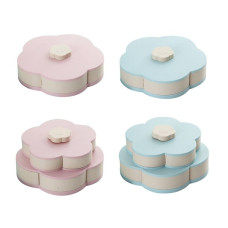 Обертальна складна двоярусна коробка для цукерок Flower Candy Box для цукерок та фруктів Memos 179456