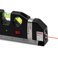 Лазерний рівень з вбудованою стрічкою LASER LEVEL PRO 3 Чорний 180299
