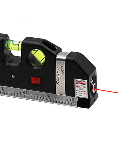 Лазерний рівень з вбудованою стрічкою LASER LEVEL PRO 3 Чорний 180299