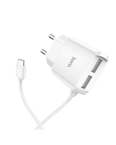 Адаптер HOCO USB CHARGER DOUBLE MICRO CABLE C 59A 180568