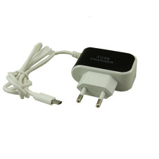 Адаптер 8600 на 3 USB 2.1A з кабелем microUSB V8 180571