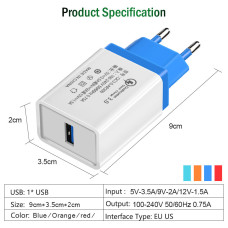 Адаптер Fast Charge QC3 USB AR 60 180618