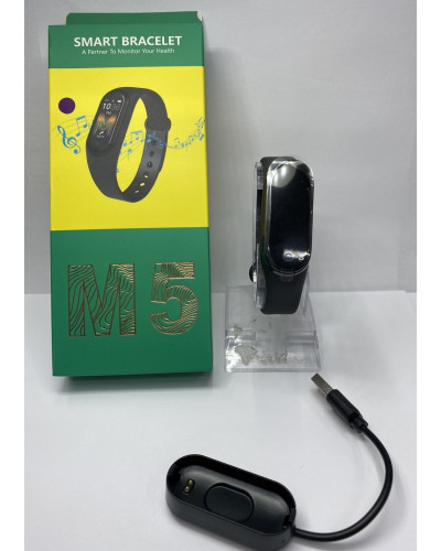 Фітнес браслет трекер годинник, кольоровий екран M5 Fit Smart Bracelet чорний 181188