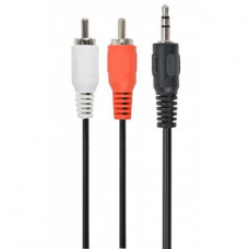 Кабель 2r-3.5mm 3015 1.5м хороший перехідник аудіо стерео, Шнур для підключення звуку роз'єм "тюльпан" 181266