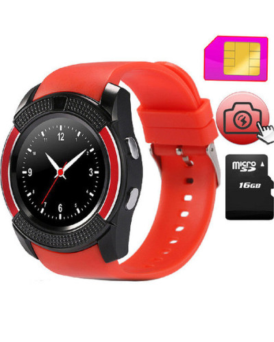 Розумні годинникі Smart Watch V8 ЧЕРВОНІ 181887