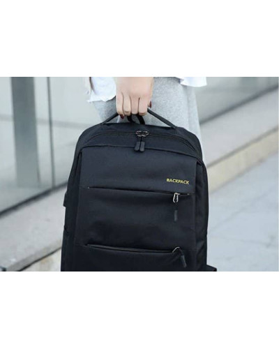 Набір чоловічих сумок Рюкзак, сумка, клатч 3 в 1 BACKPACK Trend Чорний 182387