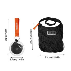 Складна компактна сумка-шоппер Shopping bag to roll up Чорна 182390