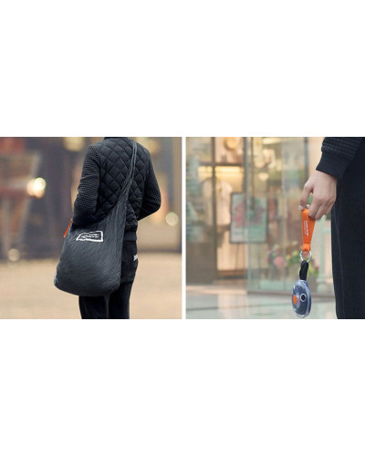 Складна компактна сумка-шоппер Shopping bag to roll up Чорна 182390