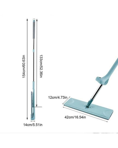 Швабра-лентяйка для миття підлоги Spin Mop NEW з віджиманням та мікрофіброю Синя 182499