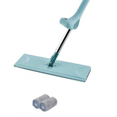 Швабра-лентяйка для миття підлоги Spin Mop NEW з віджиманням та мікрофіброю Синя 182499