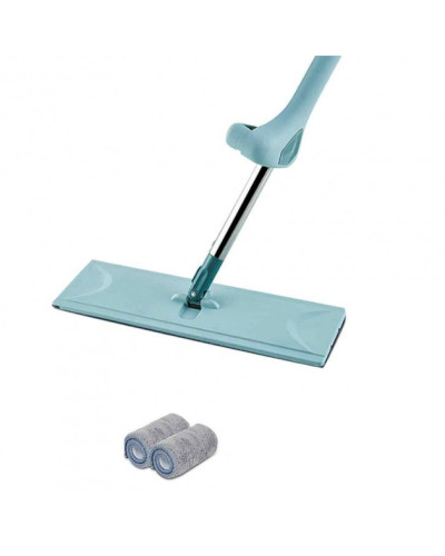 Швабра-лентяйка для миття підлоги Spin Mop NEW з віджиманням та мікрофіброю Синя 182499