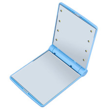 Дзеркало міні кишенькове дорожнє з підсвічуванням LED від USB синє 182998