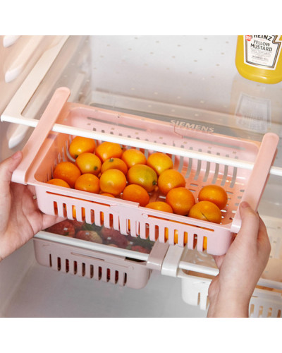 Контейнер органайзер для холодильника подвесной раздвижной Stretchable Hanging Storage Rack 183123