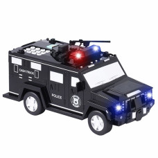 Копилка автомобіль банка з кодовим замком для паперових грошей і монет Money Box Toy чорний 183136