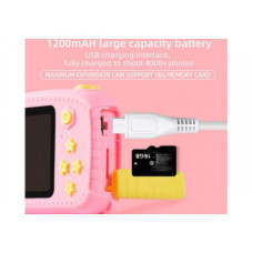 Детская фотокамера цифровой фотоаппарат Baby Photo Camera Rabbit с автофокусом Х-500 Розовый 183143