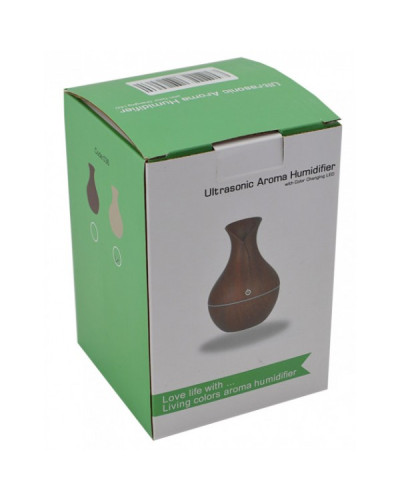 Зволожувач повітря Humidifier Ultrasonic Aroma з підсвічуванням та аромадифузором Світло-коричневий 183248